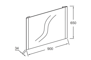 EB1473-NF Replique Зеркало с вертикальной светодиодной подсветкой и функцией антипар 90 см - 2