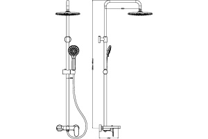 Душевая стойка Boheme Spectre 458-BR бронза - 3