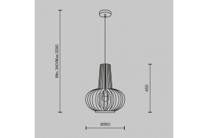 Подвесной светильник Maytoni Roots MOD193PL-01W - 3