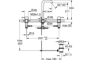 Смеситель Grohe Essence New 20299001 для раковины - 3