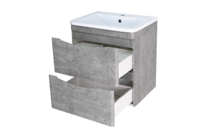 Тумба с раковиной Misty Атлантик 70 серая матовая - 2