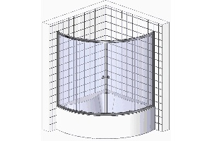 Душевое ограждение Royal Bath 170 стекло матовое - 3