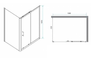 Душевой уголок RGW Passage PA-74-1B 150x80 профиль черный стекло прозрачное - 3