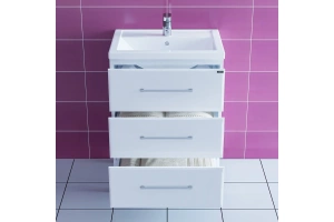 Тумба с раковиной напольная Санта Омега 60 белый - 2