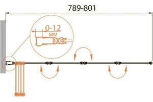 Шторка на ванну Cezares Relax V-4-80/140-P-Bi-L стекло punto - 3
