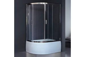 Душевой уголок Royal Bath BK 120х80 R с поддоном профиль белый стекло прозрачное