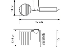 Держатель туалетной бумаги Wasserkraft Kammel K-8359 с держателем освежителя воздуха - 3