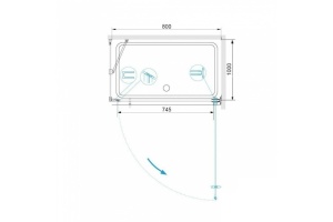 Душевой уголок RGW Hotel HO-045-1 80x100 профиль хром стекло прозрачное - 3