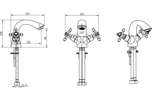 Смеситель Boheme Medici Presente 311 для раковины - 2