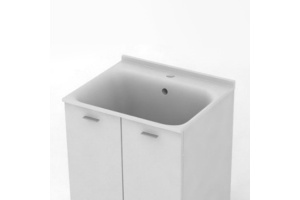 Kerasan Aquadom Раковина 60х50см с 1 отв. выбитым под смеситель (запчасть для комплекта для постирочной 9166), без сифона 7535, цвет белый