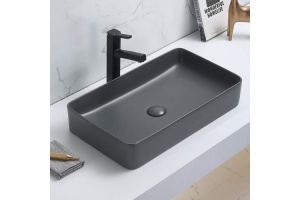 Раковина накладная CeramaLux NC 60.5 см серый матовый (78189MDH-2) - 2