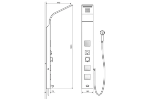 Душевая панель Excellent More хром - 3