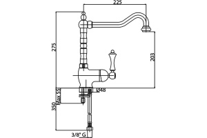 Смеситель для кухонной мойки Cezares MARGOT золото (MARGOT-LLM2-03/24-M) - 2