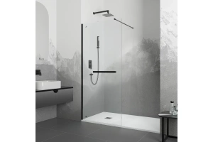 Душевая перегородка RGW Walk In WA-041B 90х195 профиль черный стекло прозрачное - 2