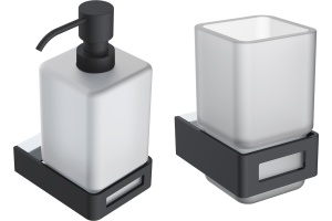 Набор Boheme Q Дозатор Q 10957-CR-B + Стакан Q 10944-CR-B