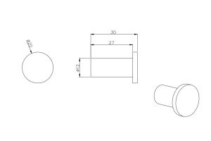 Крючок AQUATEK ВЕГА AQ4001MB, матовый черный - 2