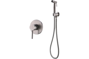 ETNA-SET-HGN-IN Набор для гигиенического душа, исполнение сатин (Смеситель для гигиенического душа, шланг PVC 150 см, душ гигиенический,  штуцер с дер