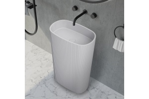 Раковина напольная Abber Stein 55х36 белый матовый