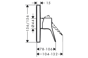 Смеситель для душа Hansgrohe Vivenis белый матовый - 2
