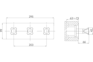 Смеситель для ванны D&K DA138 (DA1384801) - 3