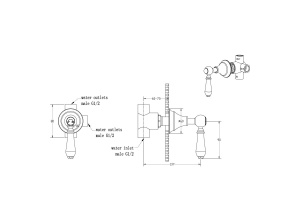 Переключатель потоков Boheme Brillante золотой глянцевый - 2