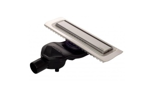 Желоб BERGES водосток В1 Keramik 500, матовый хром, S-сифон D50 H60 боковой