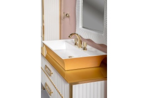 Столешница под раковину Armadi Art Lucido 100 золото - 2