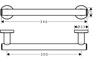Поручень Hansgrohe Logis Universal 41713000 - 2