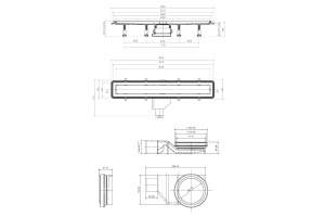 Душевой лоток Pestan Confluo Premium Line 850 с решеткой - 2
