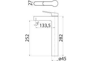Смеситель для раковины BelBagno Delta золото (DEL-LMC-BORO) - 2