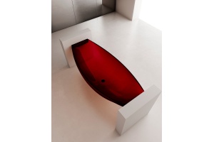 Ванна из полиэфирной смолы Abber Kristall 180х80 красная без гидромассажа - 2