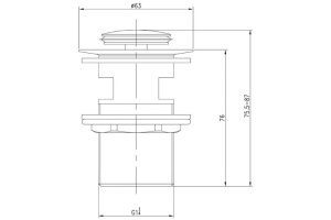 Донный клапан для раковины Iddis Oldie OLDBR00i88 - 3