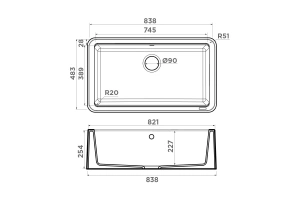 Мойка кухонная Omoikiri Tarento Tetogranit/черный (4993178) - 2