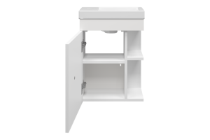 Тумба с раковиной Misty Лира 40 белая глянцевая - 2