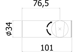 Настенный держатель Paffoni ZSUP022CR поворотный, хром - 2