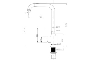 Смеситель для кухни STWORKI WFD04005GA - 2