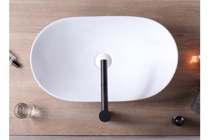 Раковина накладная CeramaLux N 46 см белый матовый (7811MW) - 3