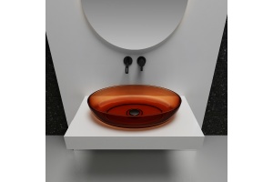 Раковина накладная ABBER Kristall 60 коричневая (AT2801Opal) - 3