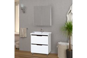 Тумба под раковину Misty Лайм 70 белая глянцевая - 2