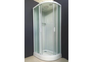 Душевая кабина Frank 110х80 левая белая стекло матовое - 3