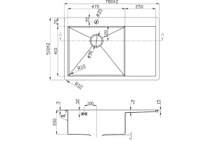 Мойка кухонная Zorg Inox PVD 7851 L grafit - 2