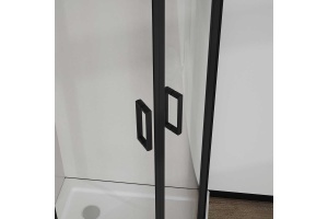 Душевой уголок Vincea City 90х90 профиль черный стекло прозрачное - 2