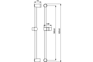 Душевая штанга Vidima Fresh 62.5 см (BA196AA) - 2