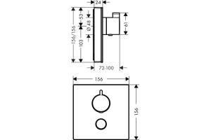Термостат Hansgrohe ShowerSelect 15735600 для душа - 2