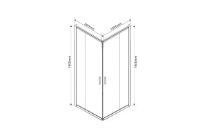 Душевой уголок Vincea Garda 100х80 черный стекло прозрачное - 2