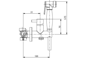 Гигиенический душ Webert Elio EL870302015 со смесителем, хром - 2