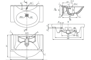 Мебельная раковина Dreja Дрея 65 - 2