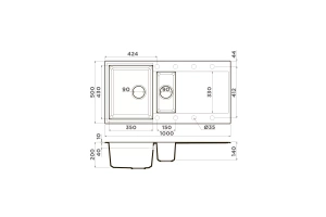 Мойка кухонная Omoikiri Sakaime Tetogranit/leningrad grey (4993562) - 2