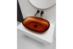 Раковина накладная ABBER Kristall 60 коричневый (AT2805Opal) - 3