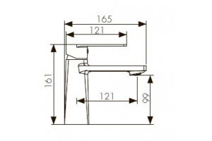 Смеситель для раковины  KAISER Terso (70011) - 2